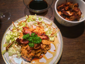 Hermann Van Veen und das Sherry-Pepper-Hähnchen-Reispfanne